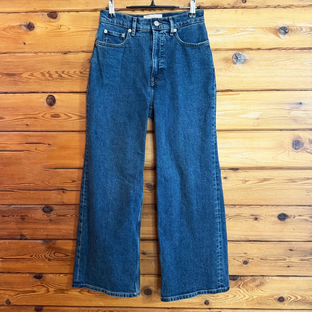 Everlane Way High Sailor Wide Leg Jeans in Medium Wash